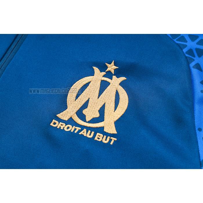 Tuta da Track de Felpa del Olympique Marsiglia Bambino 2023-2024 Blu